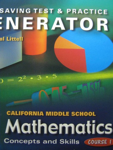 (image for) California MS Mathematics Course 1 Test Generator (CA)(CD)