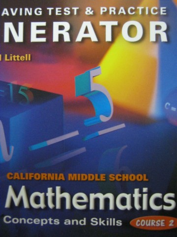 (image for) California MS Mathematics Course 2 Test Generator (CA)(CD)