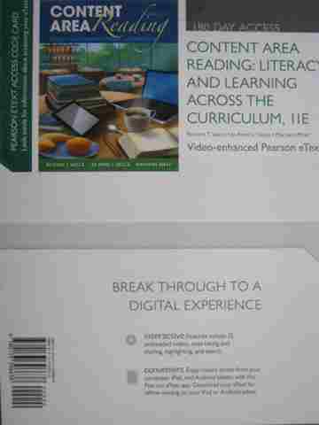 (image for) Content Area Reading: Literacy & Learning Across the Curriculum 11th Edition Access Code (Card)