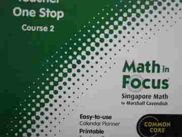 (image for) Math in Focus Course 2 Common Core Teacher One Stop (TE)(CD)