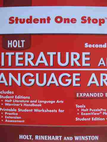 (image for) Holt Literature & Language Arts 2nd Cr Expanded Edition Student One Stop (CD)