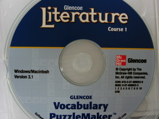 (image for) Glencoe Literature Course 1 Vocabulary Puzzlemaker (CD)