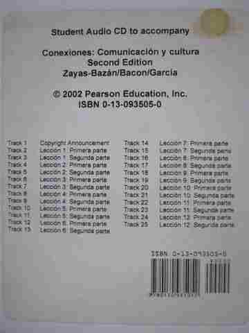 (image for) Conexiones Comunicacion y cultura 2nd Edition Student Audio CD (CD)