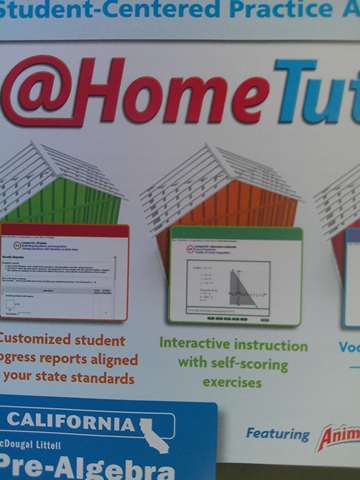 (image for) California Pre-Algebra @HomeTutor Student-Centered Practice (CA)(CD)
