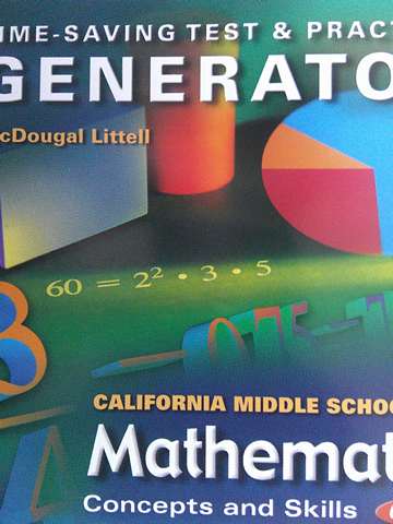 (image for) California MS Mathematics Course 1 Concepts & Skills Test Generator (CA)(CD)