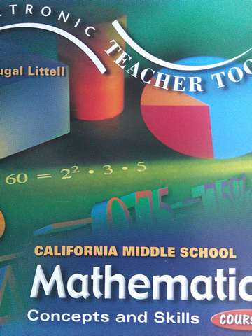 (image for) California MS Mathematics Concepts & Skills Course 1 Electronic Teacher Tools (CD)