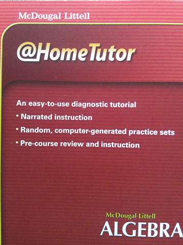 Algebra 1 @HomeTutor (CD) (image for) Algebra 1 @HomeTutor (CD)