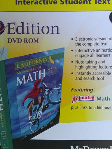(image for) California Math Algebra 1 eEdition DVD-ROM (CA)(DVD)