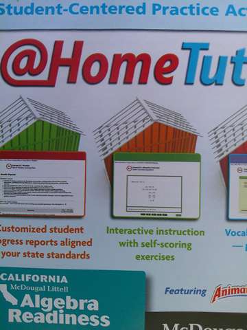 (image for) California Algebra Readiness @HomeTutor (CA)(CD)