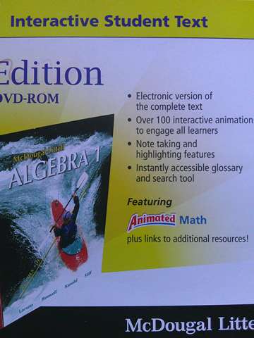 (image for) Algebra 1 eEdition DVD-ROM Interactive Student Text (DVD)