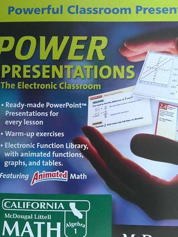 (image for) California Math Algebra 1 Power Presentations (CA)(CD)