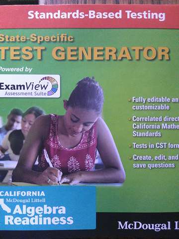 (image for) California Algebra Readiness State-Specific Test Generator (CA)(CD)