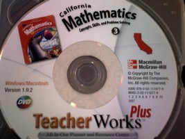 (image for) California Mathematics 3 TeacherWorks Plus (CA)(TE)(DVD)