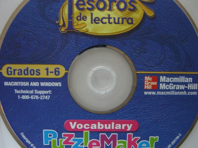 (image for) Tesoros de lectura Grados 1-6 Vocabulary Puzzlemaker (CD)