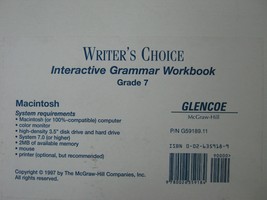 (image for) Writer's Choice 7 Interactive Grammar Workbook Macintosh (Pk)