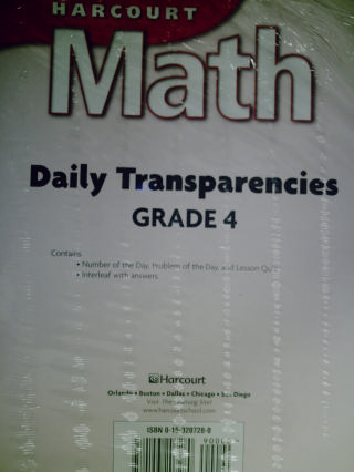 (image for) Harcourt Math 4 Daily Transparencies (Pk)