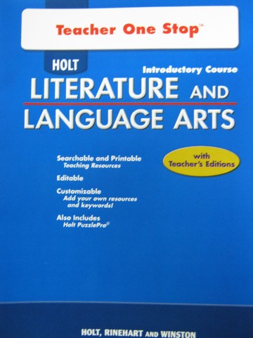 (image for) Holt Literature & Language Arts Intro Teacher One Stop (TE)(CD)