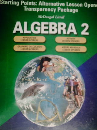 (image for) Algebra 2 Applications Equations Graphs Starting Points (Binder)