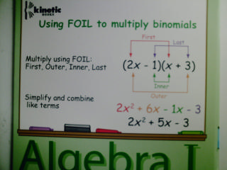 (image for) Kinetic Books Algebra I Using FOIL to Multiply Binomials(TE)(CD)