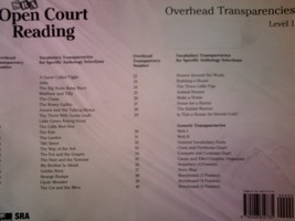 (image for) SRA Open Court Reading Level 1 Overhead Transparencies (Pk)