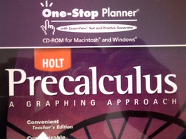 (image for) Precalculus A Graphing Approach One-Stop Planner (CD)