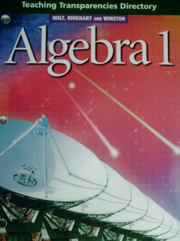 (image for) Algebra 1 Teaching Transparencies Directory (P)