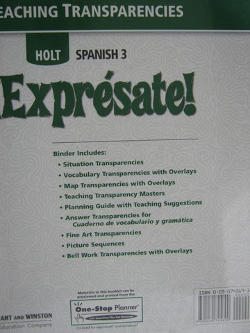 (image for) Expresate! 3 Teaching Transparencies (PK)