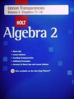 (image for) Holt Algebra 2 Volume 4 Lesson Transparencies (P)