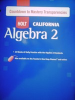 (image for) California Algebra 2 Countdown to Mastery Transparency (P)