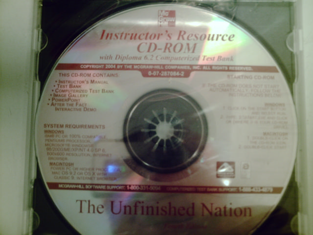 (image for) Unfinished Nation 4th Edition Instructor's Resource (TE)(CD)