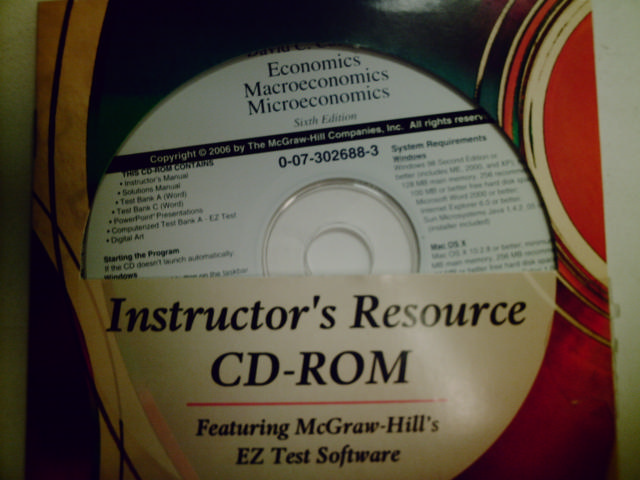 (image for) Economics 6th Edition Instructor's Resource CD-ROM (TE)(CD)