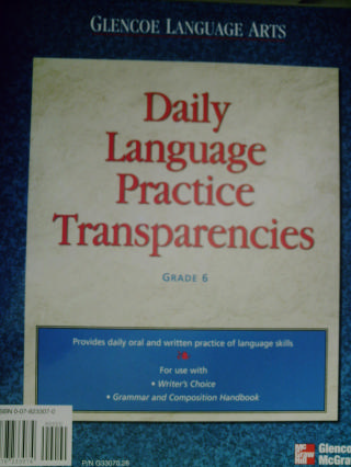 (image for) Glencoe Language Arts 6 Daily Language Practice Transp (Binder)