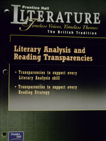 (image for) Literature British Tradition Literary Analysis Transparencies(P)