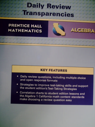 (image for) California Algebra 1 Daily Review Transparencies (CA)(P)