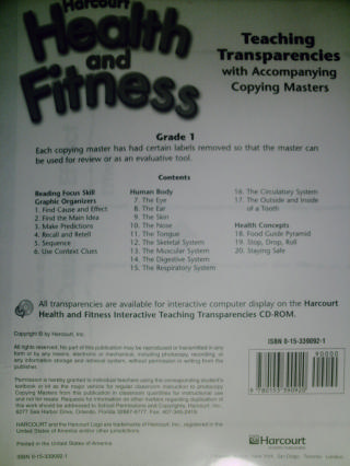 (image for) Harcourt Health & Fitness 1 Teaching Transparencies (Pk)