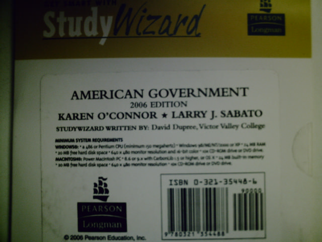 (image for) American Government 2006 Edition StudyWizard (CD) by Dupree