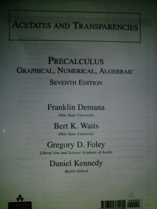 (image for) Precalculus 7th Edition Acetates & Transparencies (Pk) by Demana