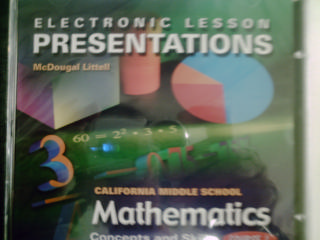 (image for) California MS Mathematics Course 1 Lesson Presentation (CD)