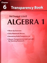 (image for) Algebra 1 Chapter 6 Transparency Book (P) by Larson, Boswell