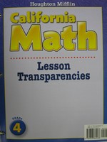 (image for) California Math 4 Lesson Transparencies (CA)(PK)