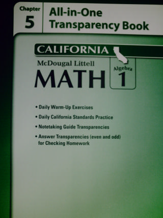 (image for) ML Math Algebra 1 Chapter 5 All-in-One Transparency (CA)(P)