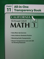 (image for) ML Math Algebra 1 Chapter 11 All-in-One Transparency (CA)(P