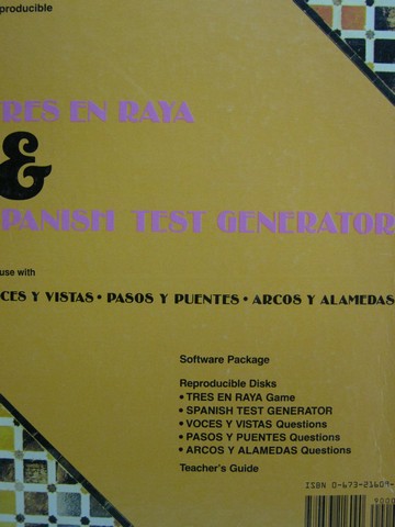 (image for) Tres en Raya & Spanish Test Generator for Voces y Vistas (Pk)