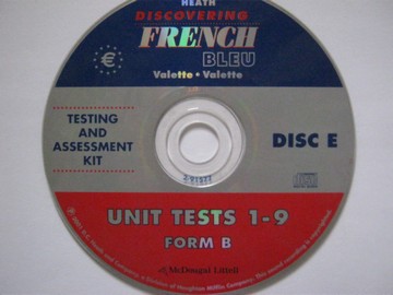 (image for) Discovering French Bleu Disc E Unit Tests 1-9 Form B (CD)