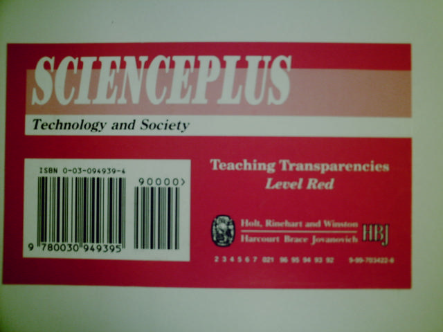 (image for) Scienceplus Level Red Technology and Society Transparencies (PK)