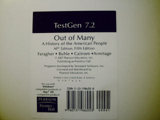(image for) Out of Many AP Edition 5th Edition TestGen 7.2 (CD)