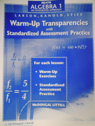 (image for) Heath Algebra 1 An Integrated Approach Warm-Up Transparencies(P)