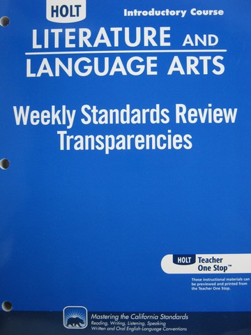 (image for) Weekly Standards Review Transparencies Introductory (CA)(P)