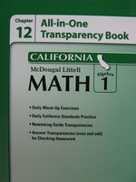 (image for) ML Math Algebra 1 Chapter 12 All-in-One Transparency (CA)(P