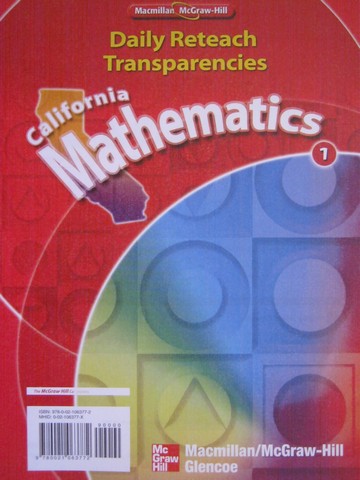 (image for) California Mathematics 1 Daily Reteach Transparencies (CA)(PK)